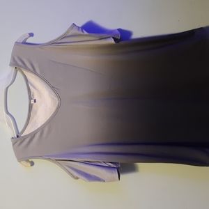Cute Cold Shoulder gray gradient top